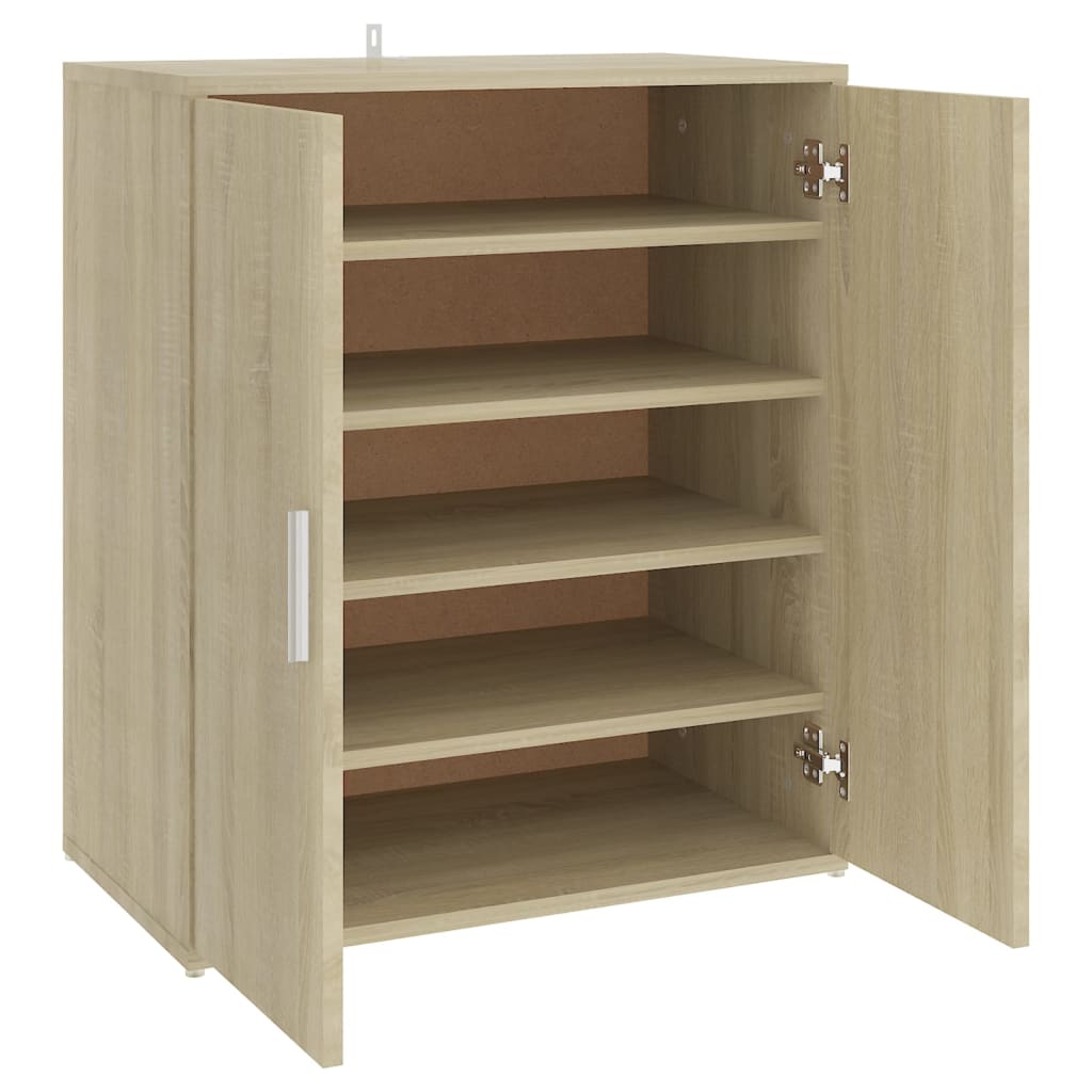 Vidaxl shoe cabinet 60x35x70 cm processed wood Sonoma oak color