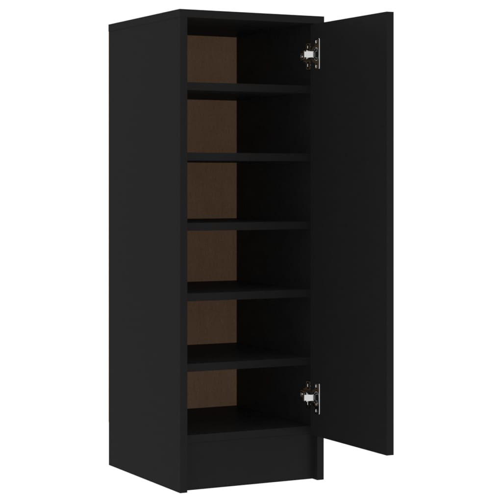 Vidaxl shoe cabinet 32x35x92 cm processed wood black