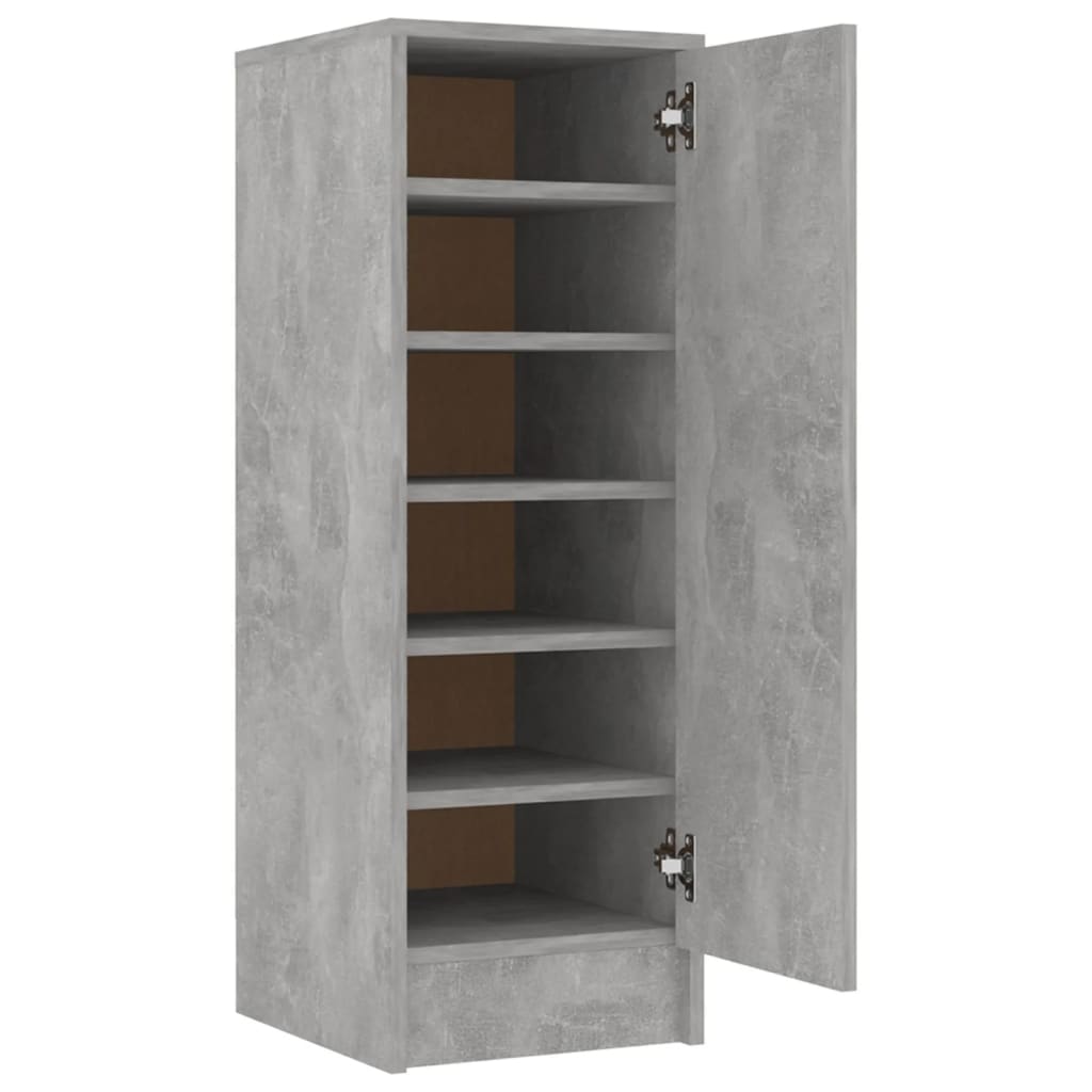 Vidaxl shoe cabinet 32x35x92 cm processed wood concrete gray