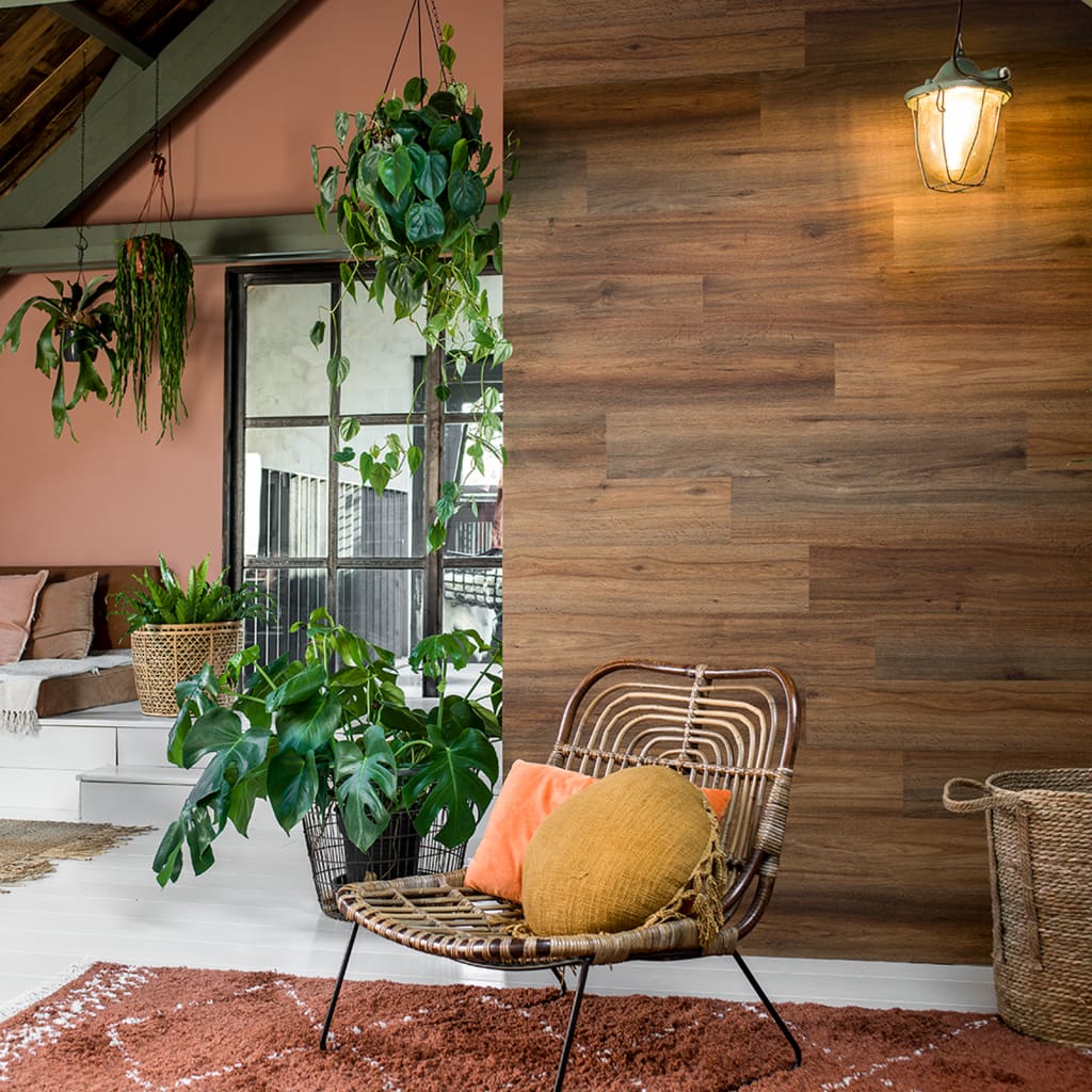 Wallart Wallart Planken GL-WA28 30 St. Holz aussehend natürlicher Eiche Sattel braun