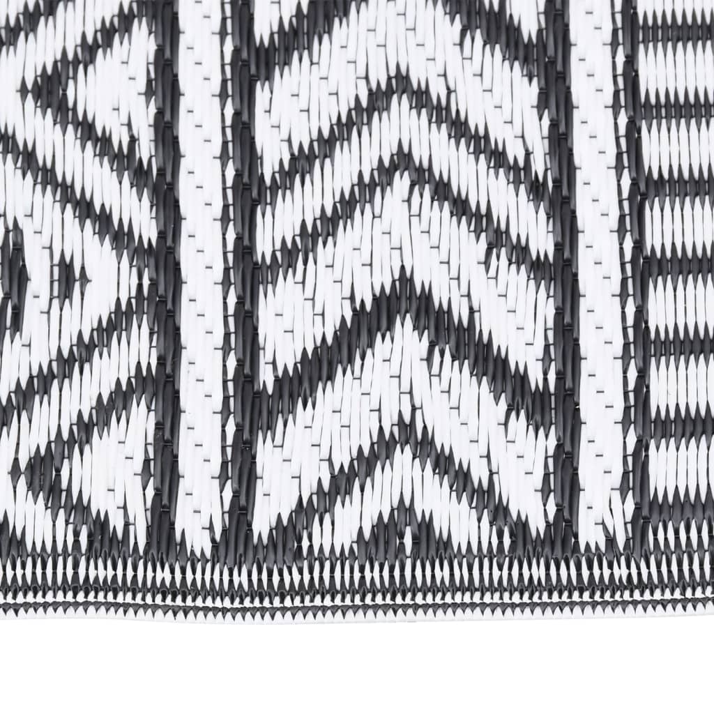 Vidaxl outdoor rug arakil 120x180 cm polypropylene black