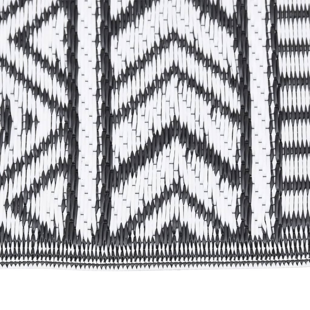 Vidaxl outdoor rug arakil 140x200 cm polypropylene black