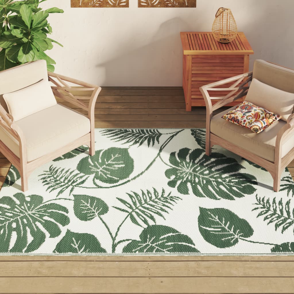 Vidaxl outdoor rug arakil 140x200 cm polypropylene green