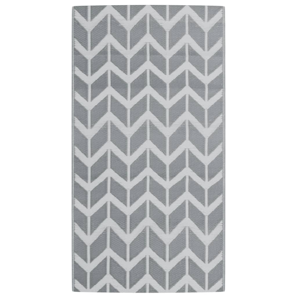 Vidaxl outdoor rug arakil 80x150 cm pp gray