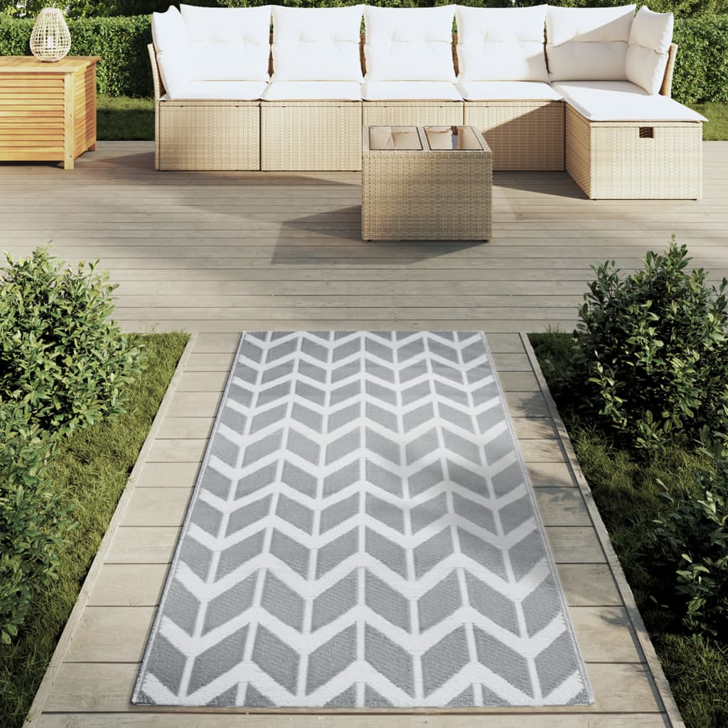 Vidaxl outdoor rug arakil 80x150 cm pp gray