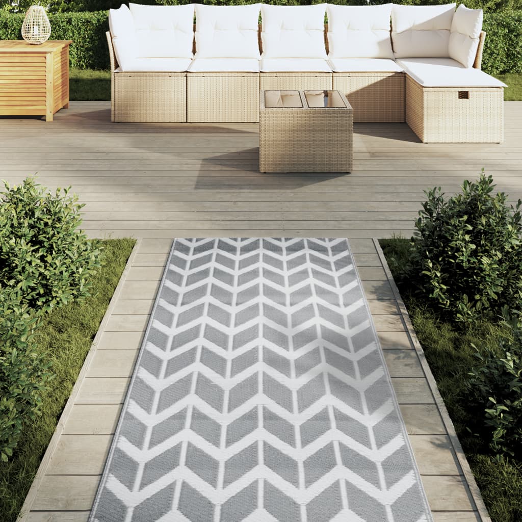 Vidaxl outdoor rug arakil 80x250 cm pp gray
