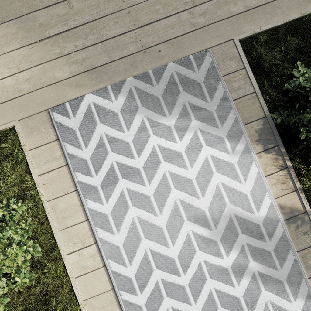 Vidaxl outdoor rug arakil 80x250 cm pp gray