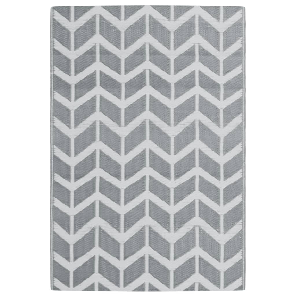 Vidaxl outdoor rug arakil 140x200 cm pp gray
