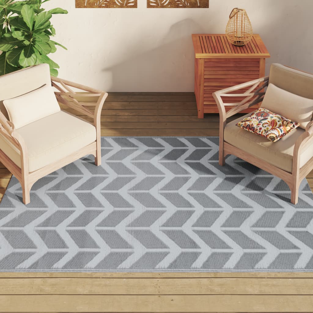 Vidaxl outdoor rug arakil 140x200 cm pp gray