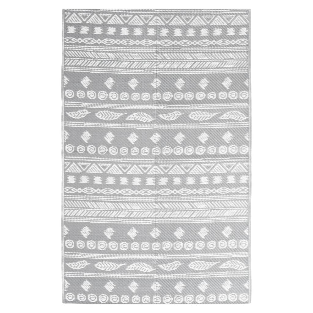 Vidaxl outdoor rug arakil 140x200 cm polypropylene gray