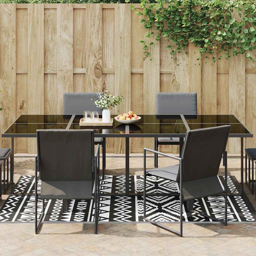 Vidaxl outdoor rug arakil 160x230 cm polypropylene black