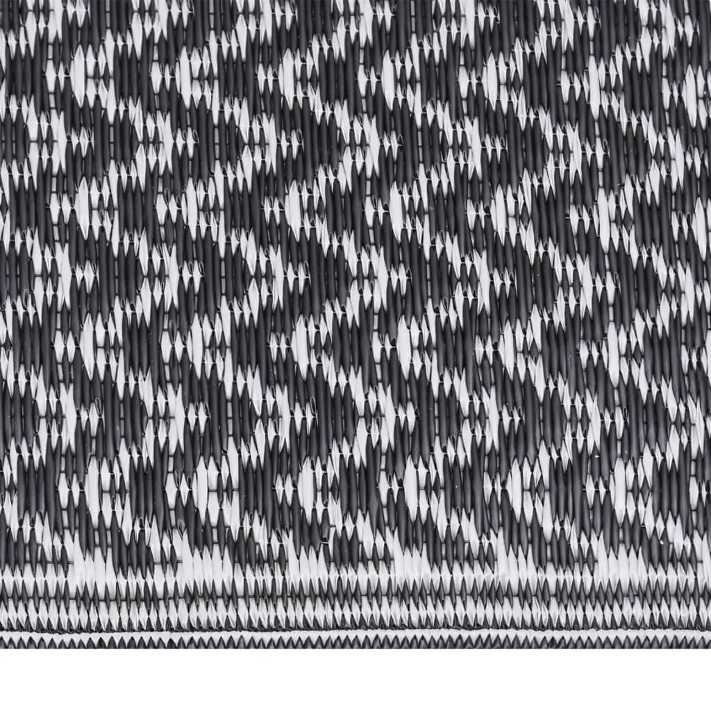 Vidaxl outdoor rug arakil 140x200 cm polypropylene black