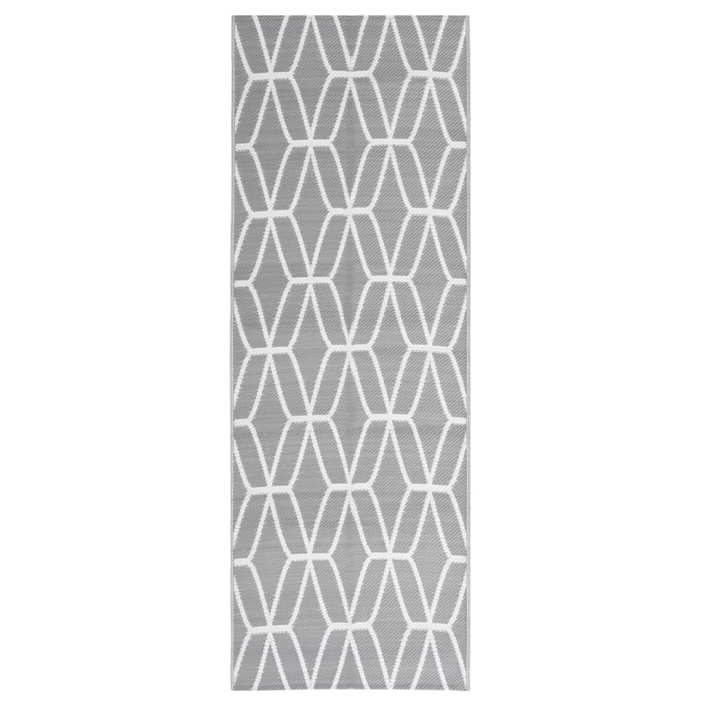 Vidaxl outdoor rug arakil 80x250 cm polypropylene gray