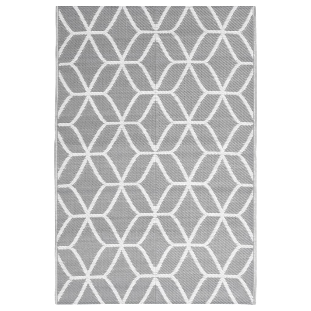 Vidaxl outdoor rug arakil 140x200 cm polypropylene gray