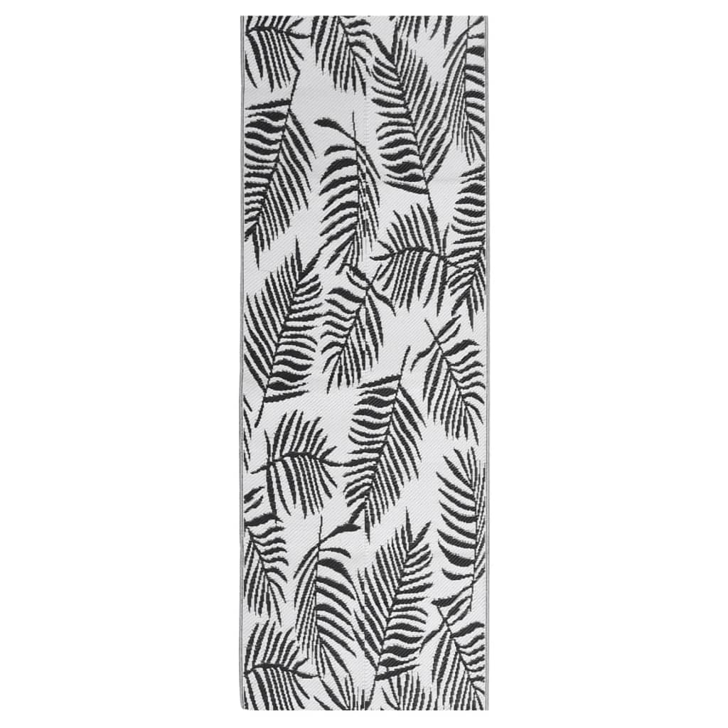 Vidaxl outdoor rug arakil 80x250 cm polypropylene black