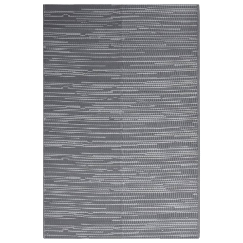 Vidaxl outdoor rug arakil 140x200 cm polypropylene anthracite-colored