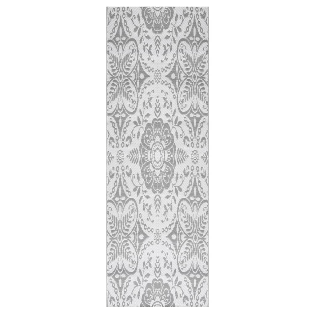 Vidaxl outdoor rug arakil 80x250 cm polypropylene light gray