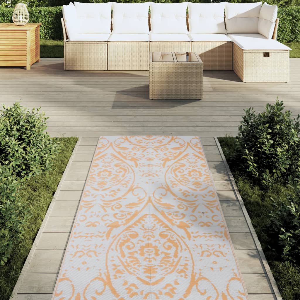 Vidaxx outdoor rug arakil 80x250 cm pp orange and white