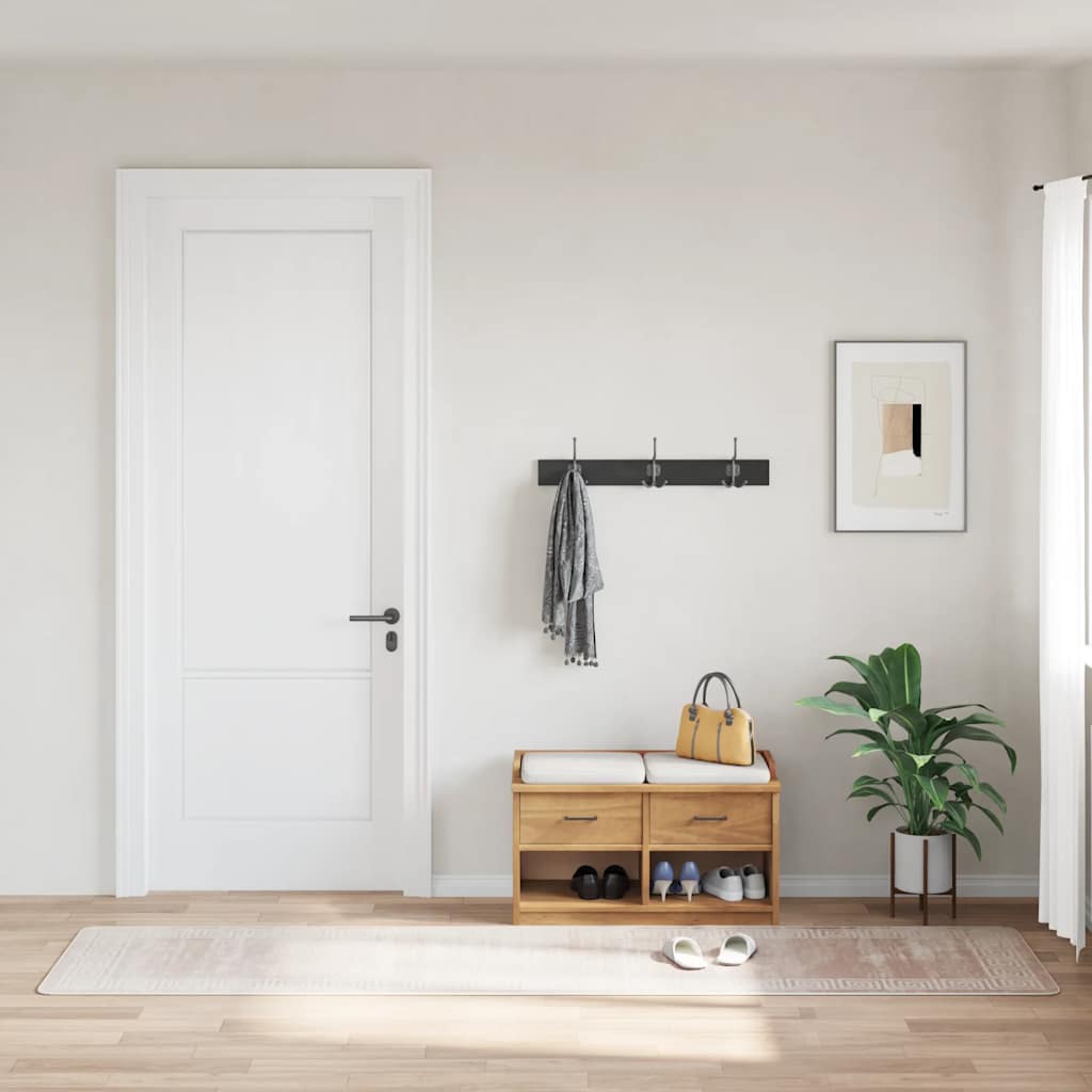 RUG VIDAXL lavable anti-slip 80x300 cm beige