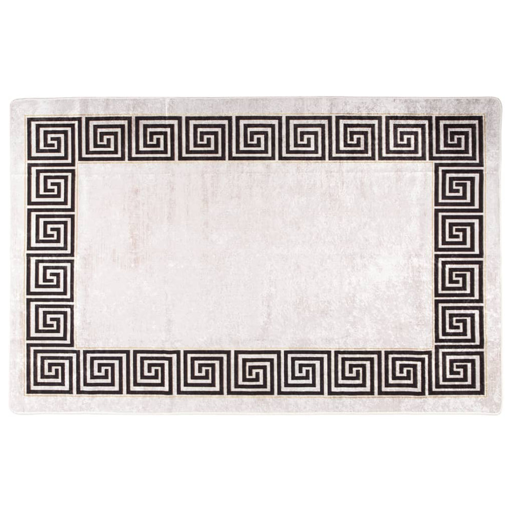 Vidaxl washable non-slip rug 80x150 cm light beige
