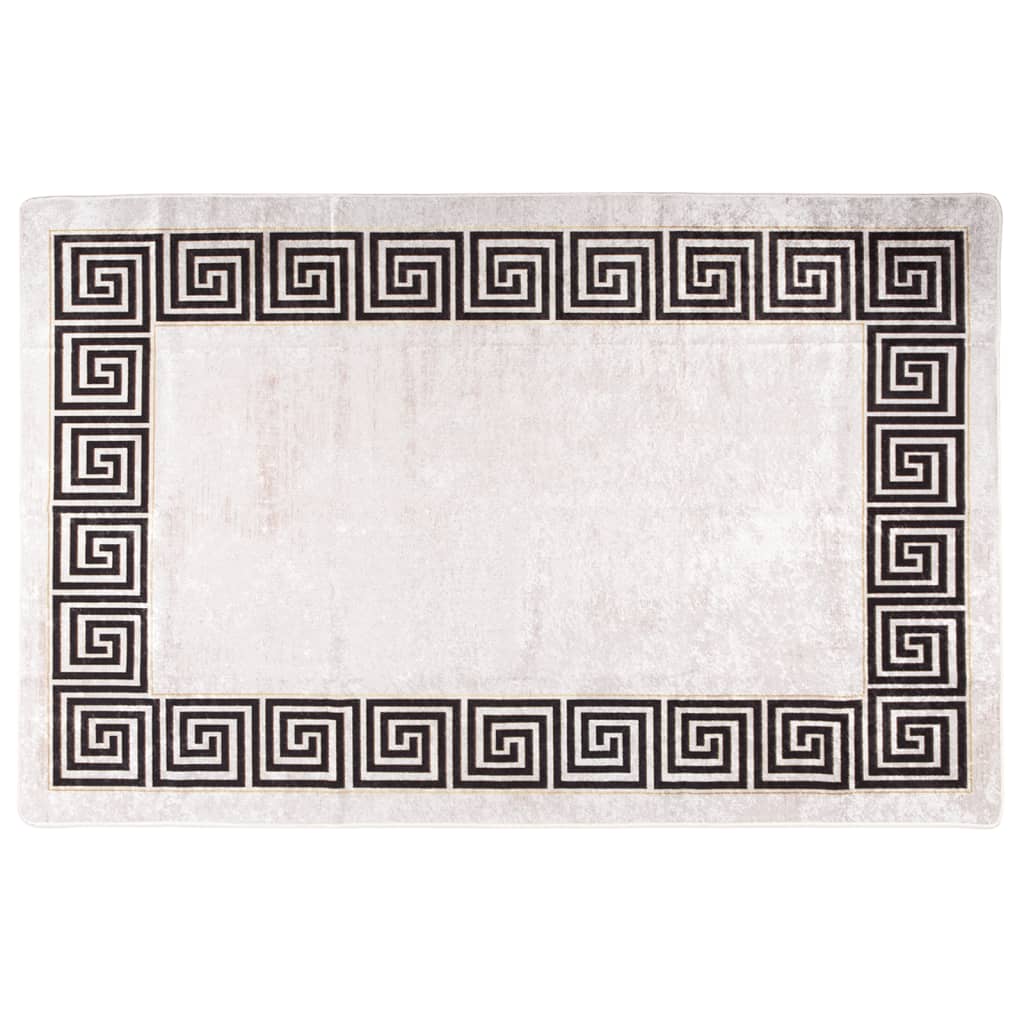 Vidaxl washable non-slip rug 80x150 cm light beige