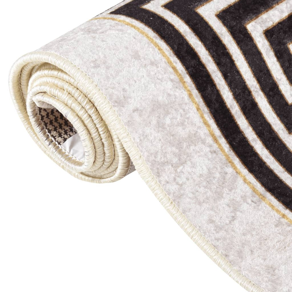 Vidaxl washable non-slip rug 80x150 cm light beige