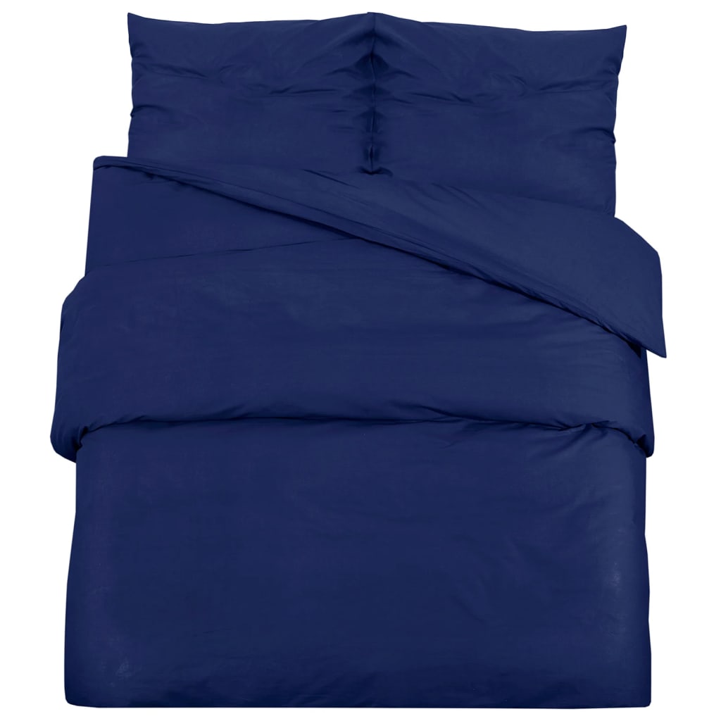 Vidaxl Set di attraversamento del piumone 220x240 cm blu navy