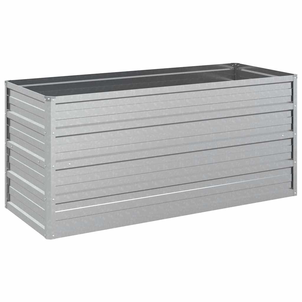 Vidaxl Planter höjde 100x40x45 cm galvaniserat stål silver