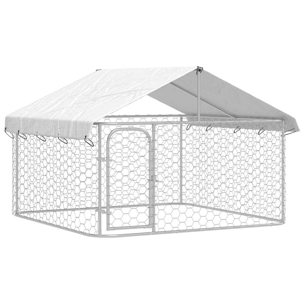 Vidaxl dog kennel for outside with roof 200x200x150 cm