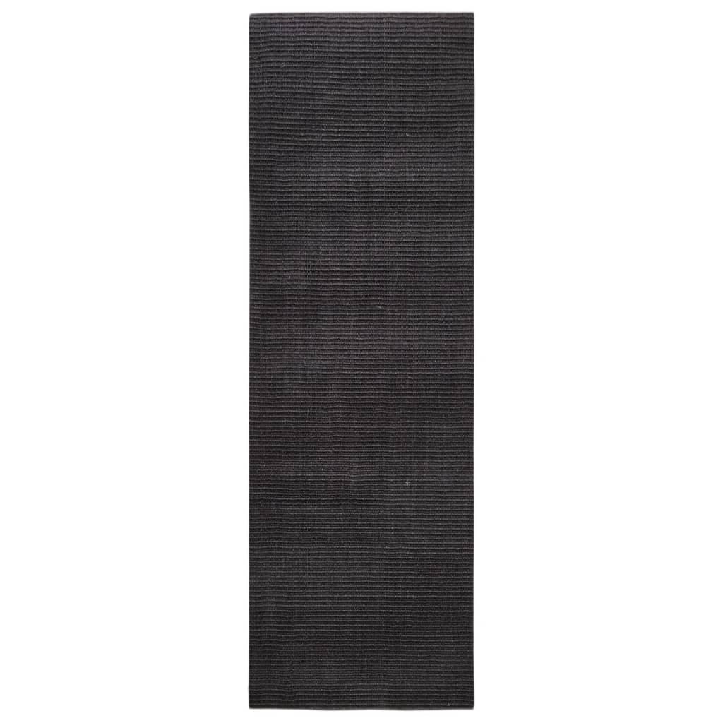 Vidaxl RAG 80x250 cm Natural Sisal Black