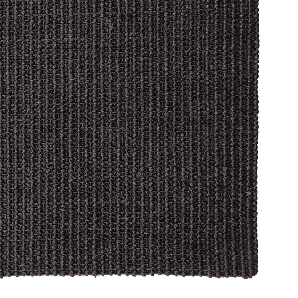Vidaxl RAG 80x250 cm Natural Sisal Black