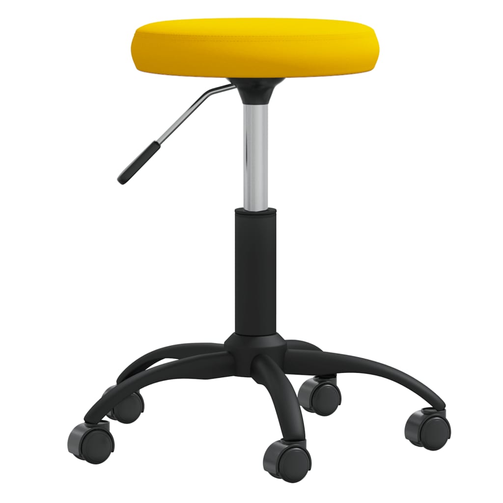 VidaXL massage stool velvet mustard yellow