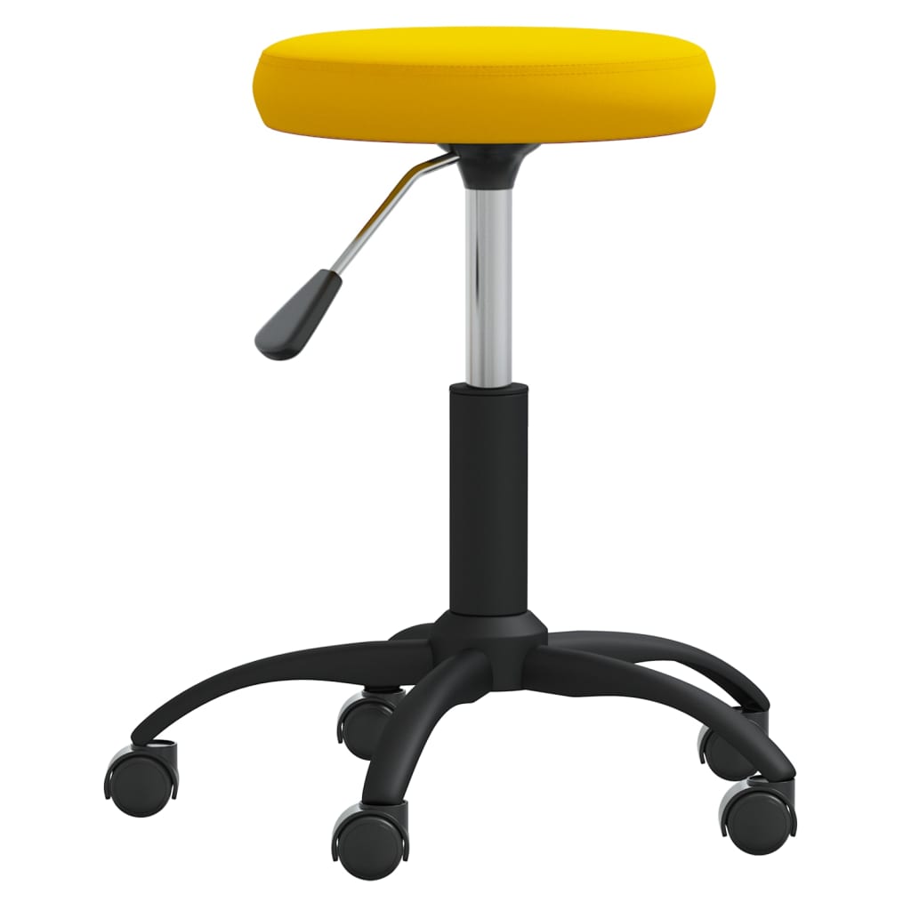 VidaXL massage stool velvet mustard yellow