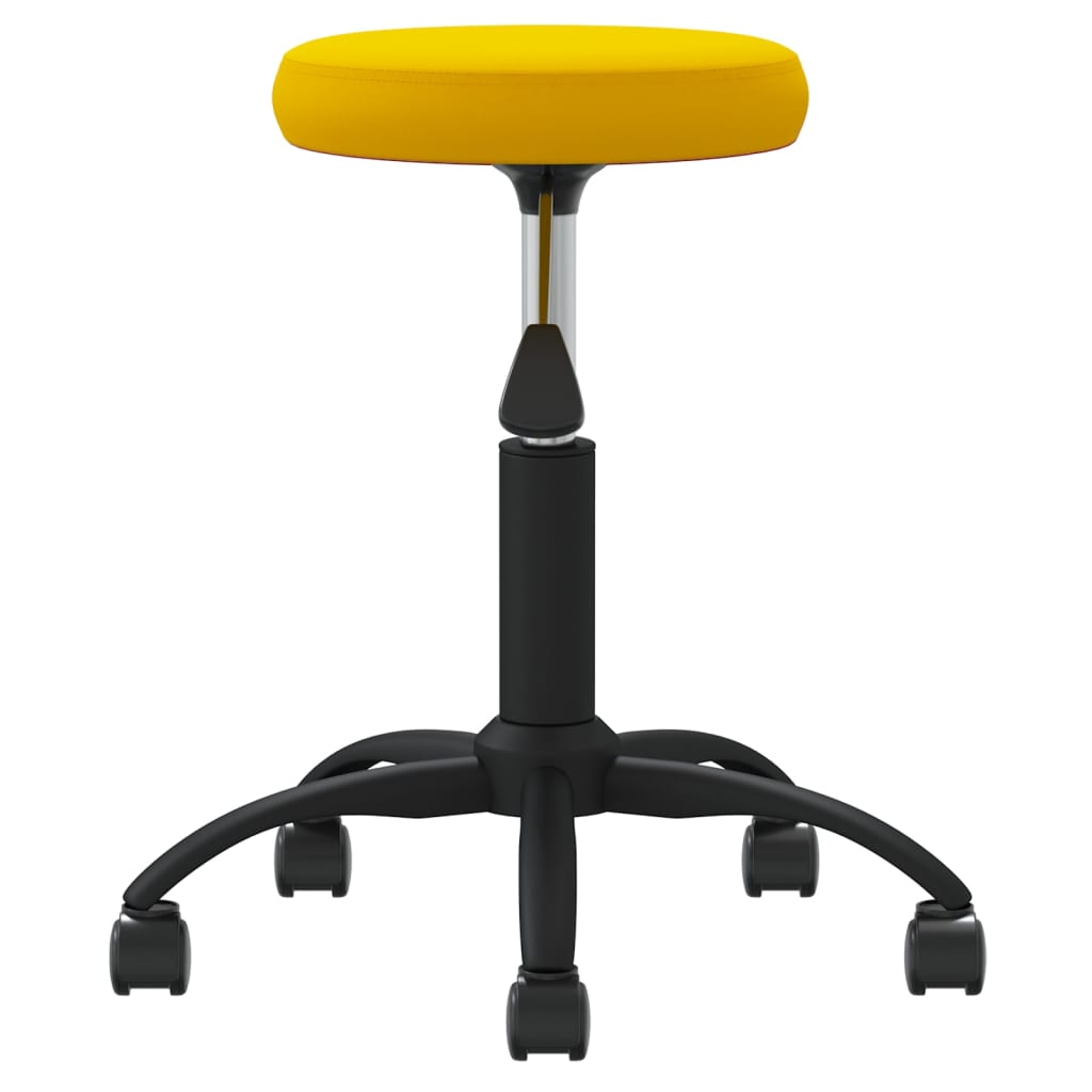 VidaXL massage stool velvet mustard yellow