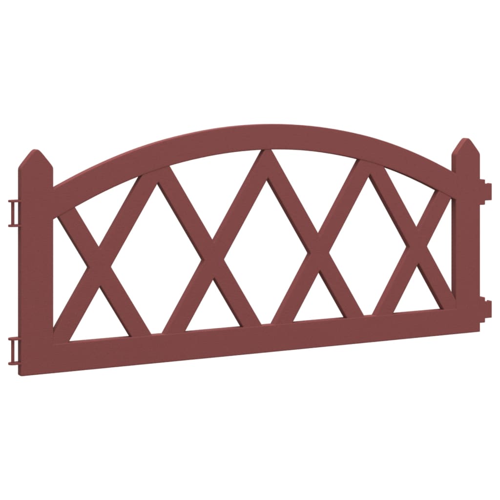 Vidaxl -Gazonkanten 17 St 10 m Polypropenrot