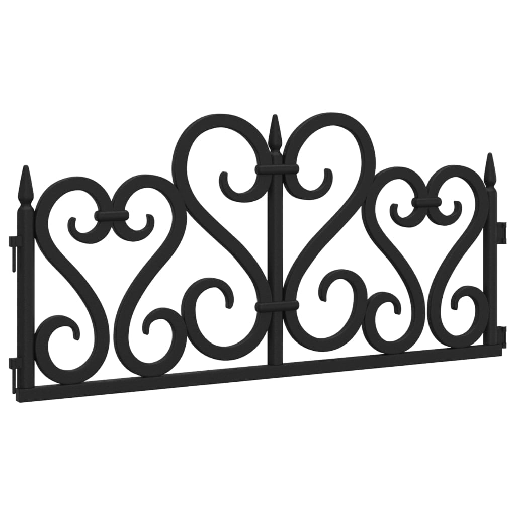 Vidaxl -Gazonkanten 17 St 10 m Polypropen Schwarz