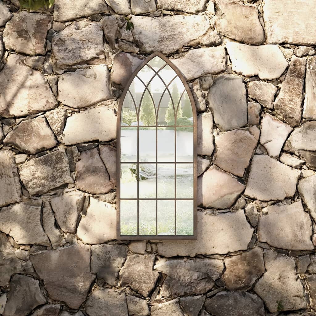 Vidaxl garden mirror 70x30 cm iron sand-colored