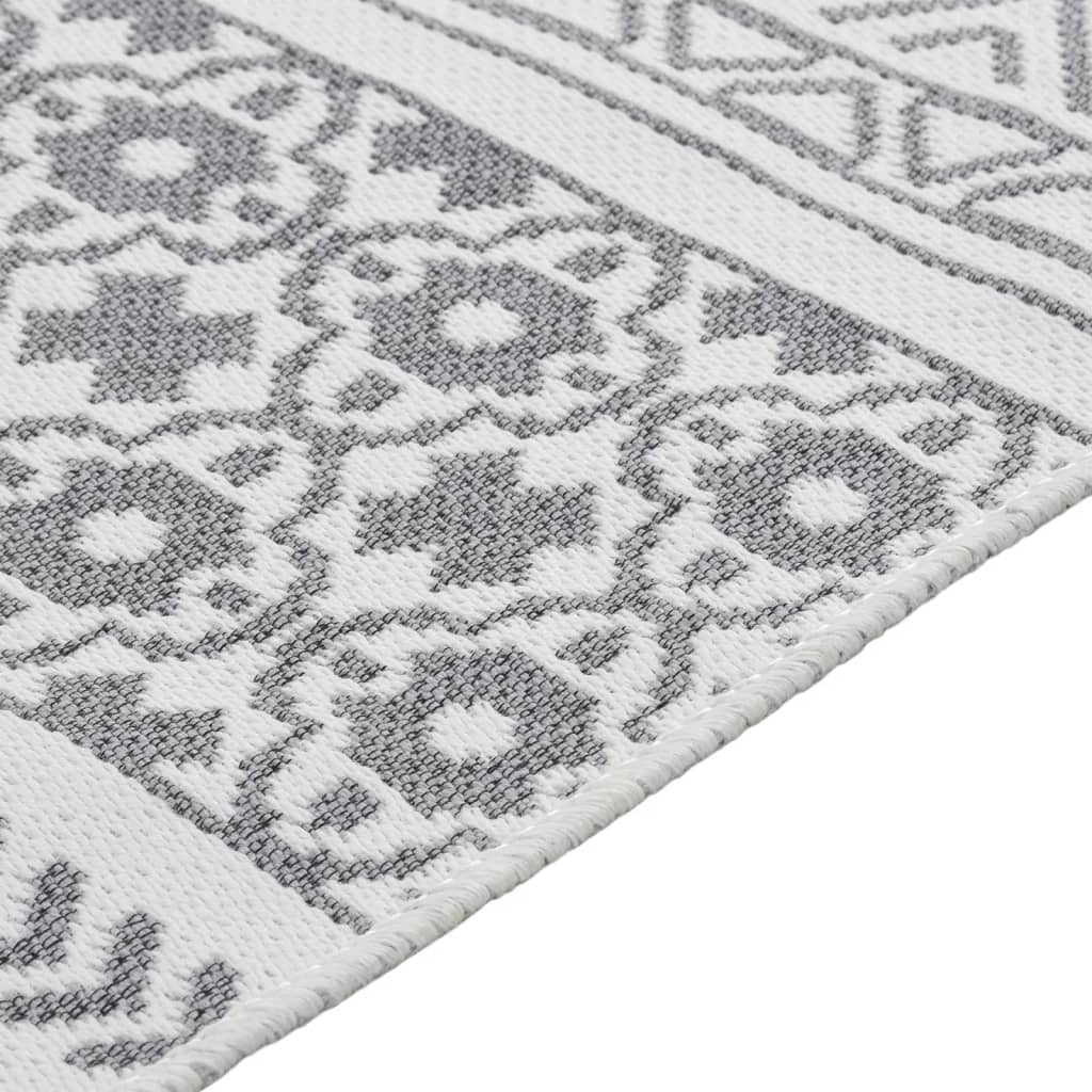 Vidaxl rug 160x230 cm coton gro a wäiss