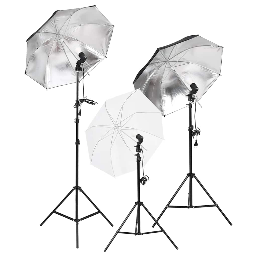 Vidaxl Studio Lighting Set mit Stativen und Regenschirmen
