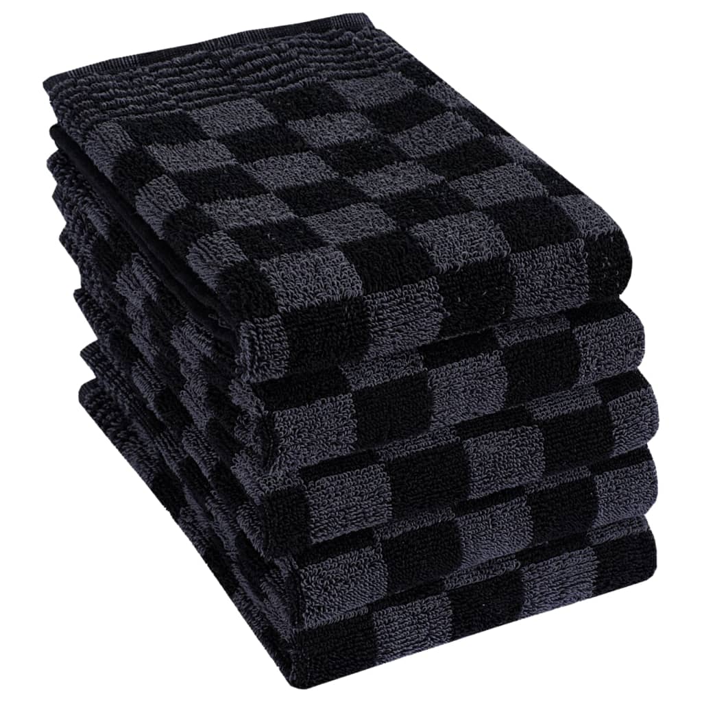 Vidaxl 50-piece kitchen towel set cotton black and gray