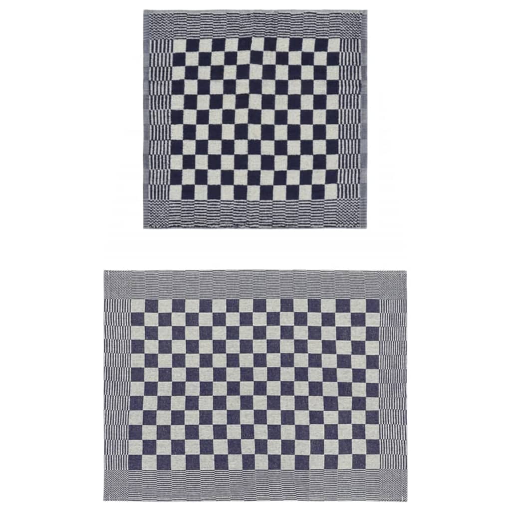 Vidaxl 20-piece kitchen towel set cotton blue and white