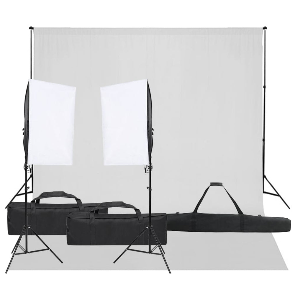 Vidaxl Photo Studio Set Se sadou osvětlení a pozadí