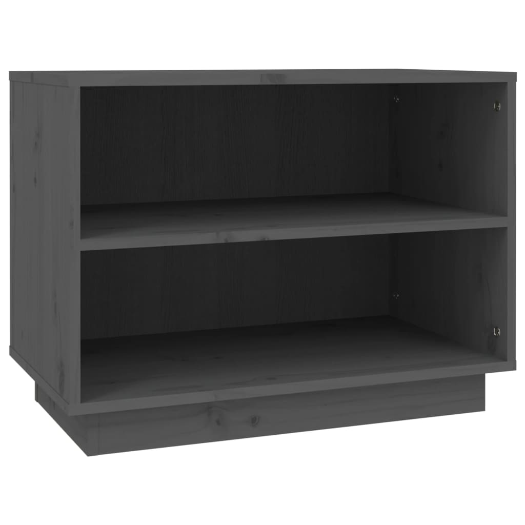 Vidaxl shoe cabinet 60x34x45 cm solid pine wood grey