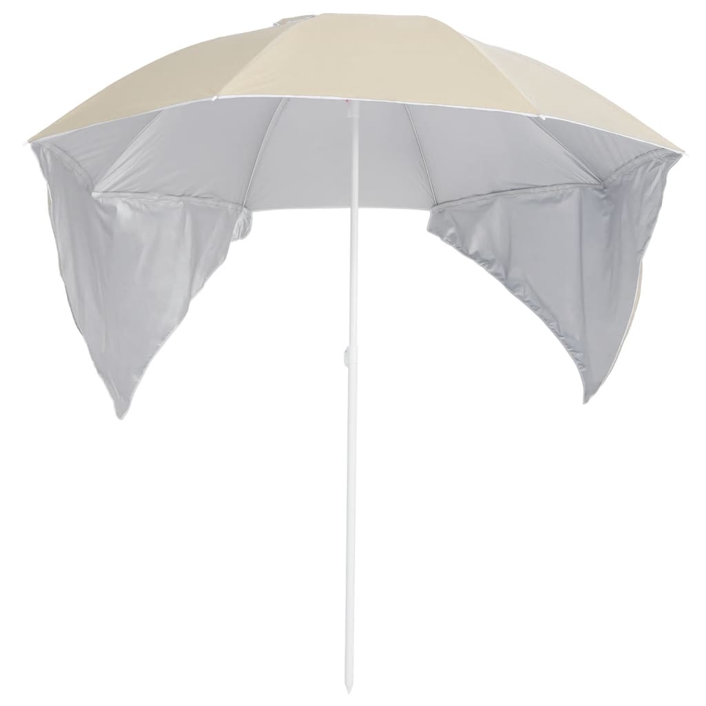 Vidaxl Strandparasol mit Seitenwänden 215 cm sandgeläutet