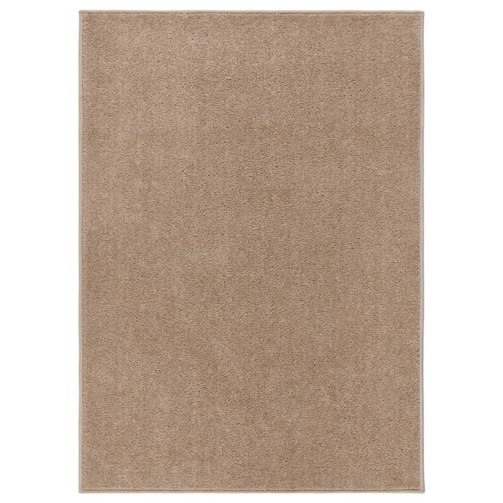 Vidaxl short pile rug 120x170 cm brown