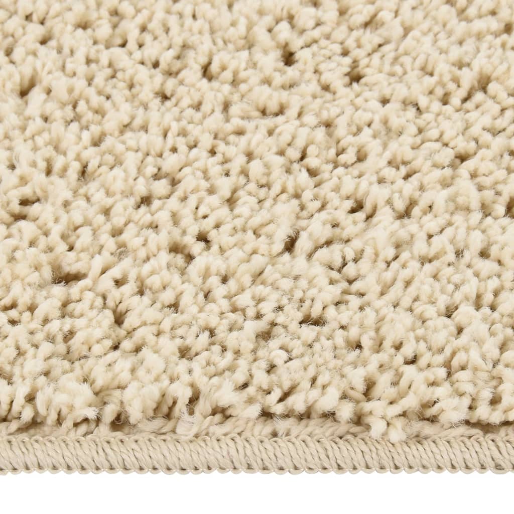 Vidaxl shaggy rug, non-slip, 80x150cm, cream-colored
