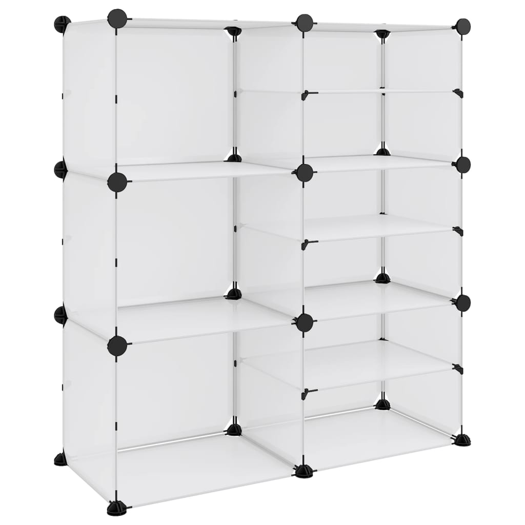 Vidaxl shoe rack 84x31.5x93 cm polypropylene transparent