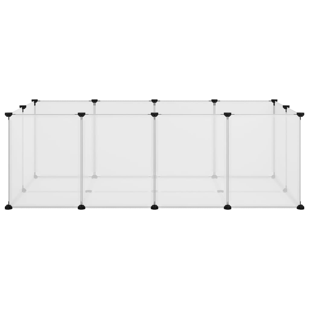 Vidaxl small animal cage 144x74x46.5 cm polypropylene and steel transparent