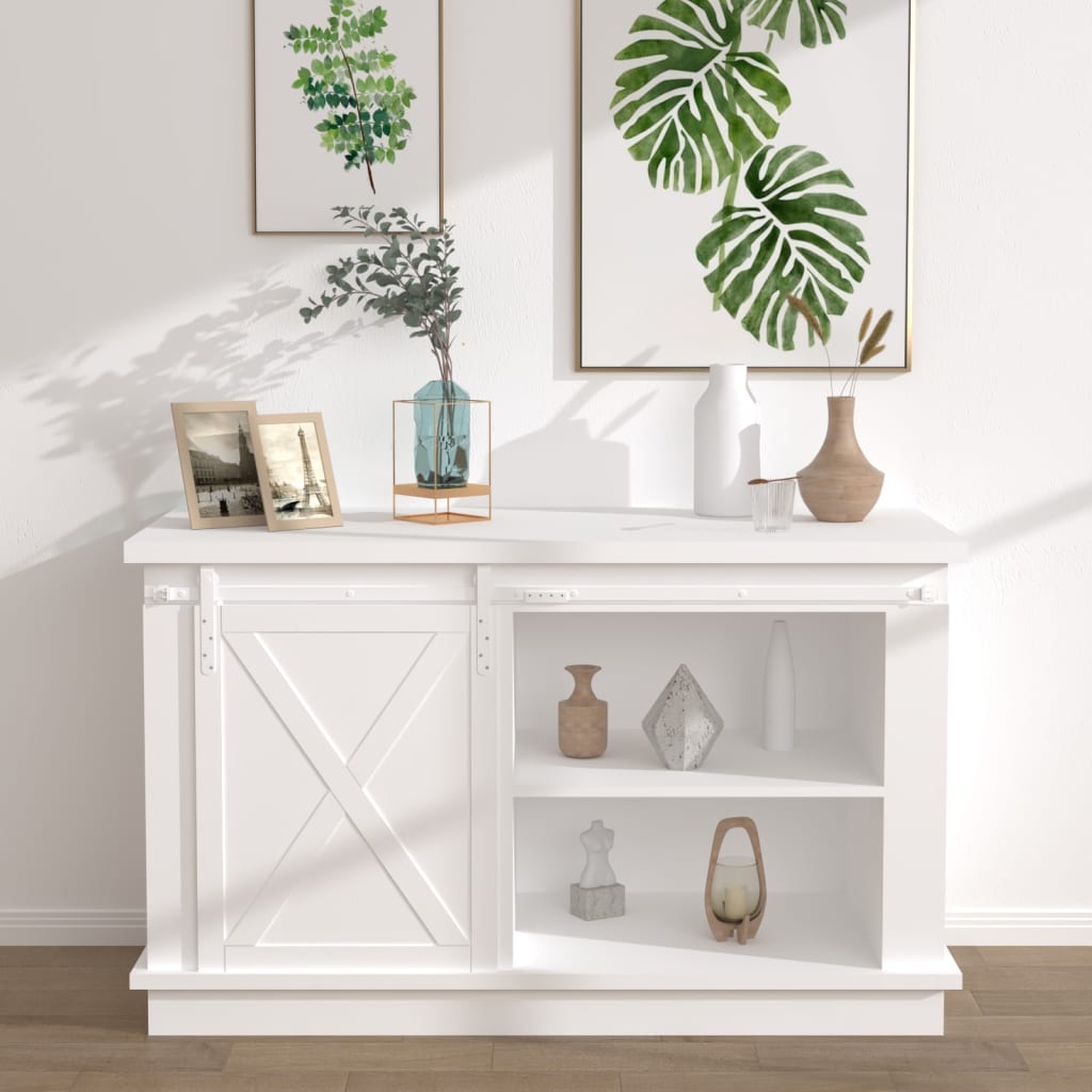 VIDAXL -Suspension für Mini -Skiver -Tür 122 cm Kohlenstoffstahl weiß