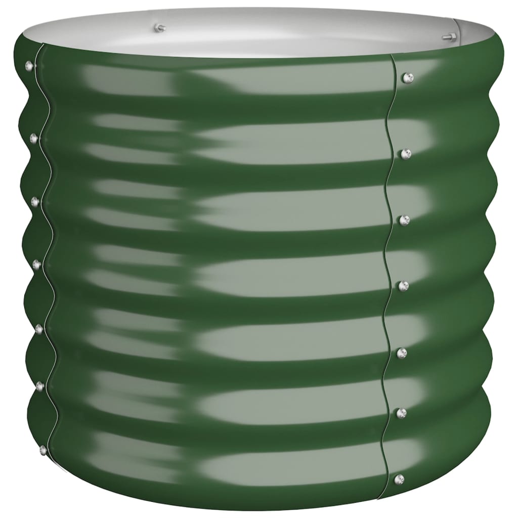 Vidaxl planter 40x40x36 cm galvanized steel green